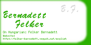 bernadett felker business card